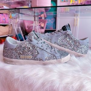 ❌ SOLD ❌ Golden Goose Superstars - Silver Glitter throughout - Size 38